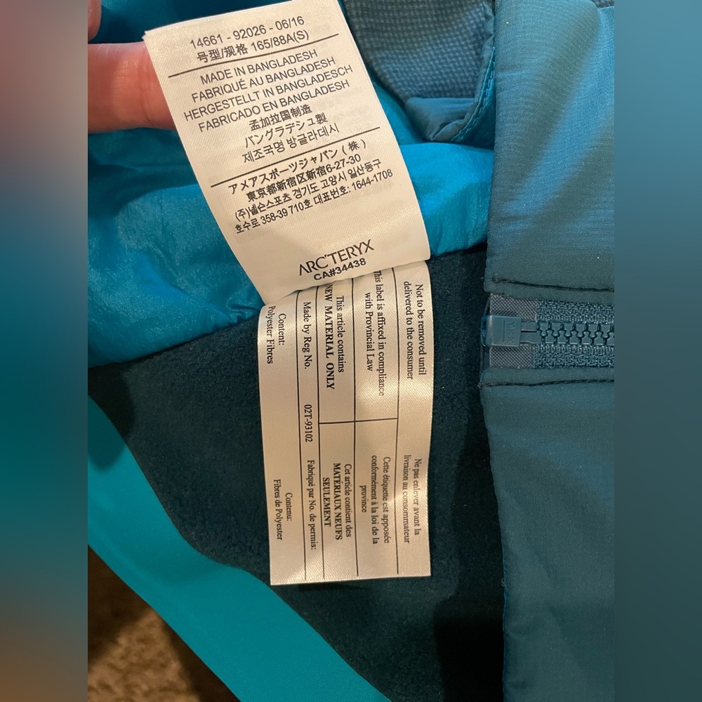 ARC’TERYX women’s Atom AT jacket, teal color, size small, full zip, puffer - Picture 7 of 8
